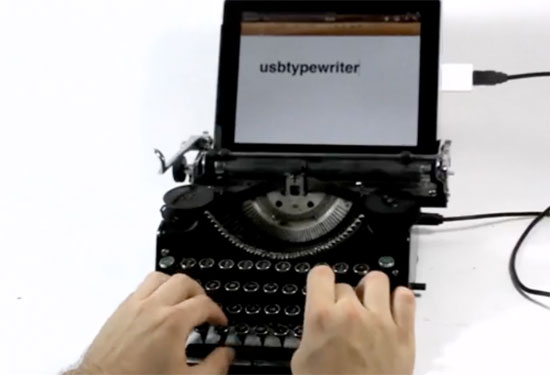 Печатная машинка в роли USB клавиатуры (видео)